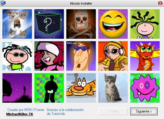 Vista previa de avatares animados para MSN